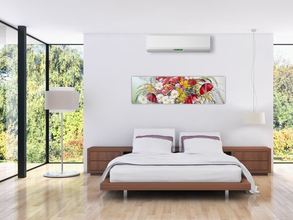 Obraz wazonu z dzikimi kwiatami (170x50 cm)