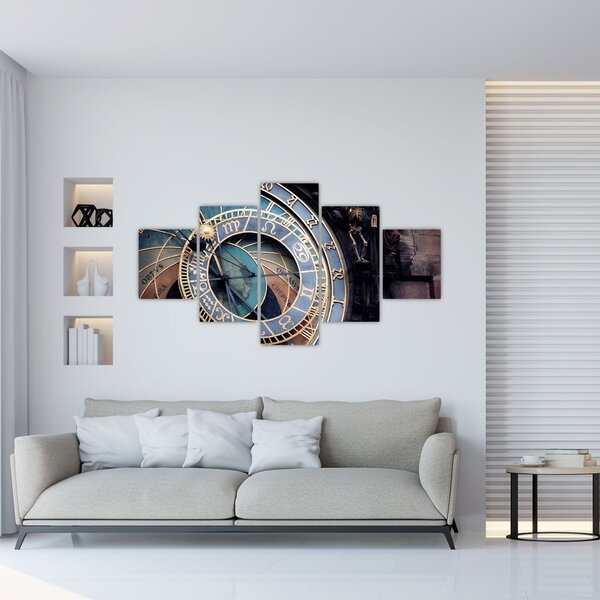 Obraz - Praski zegar astronomiczny, Praga (125x70 cm)