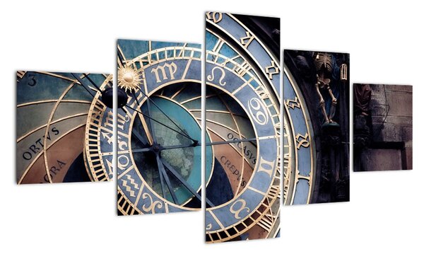 Obraz - Praski zegar astronomiczny, Praga (125x70 cm)