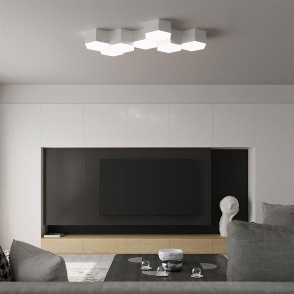 Biały minimalistyczny plafon 15,5 cm - S749 A1-K49