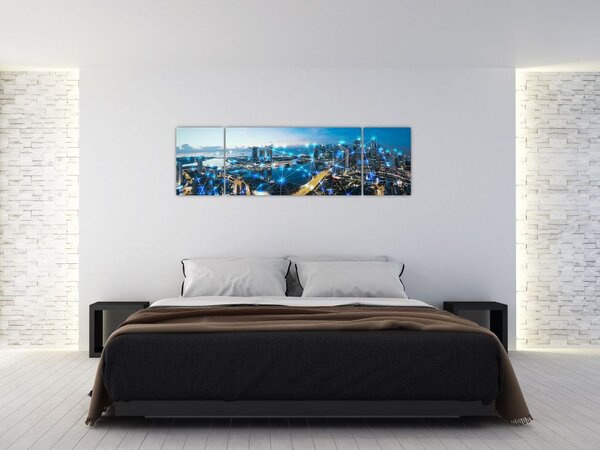 Obraz - Sieć miejska (170x50 cm)