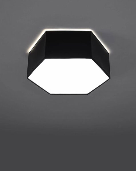 Czarny geometryczny plafon 11,5 cm - S747 D6-N46