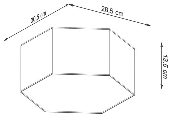 Biały plafon geometryczny 13,5 cm - S748 K3-K93