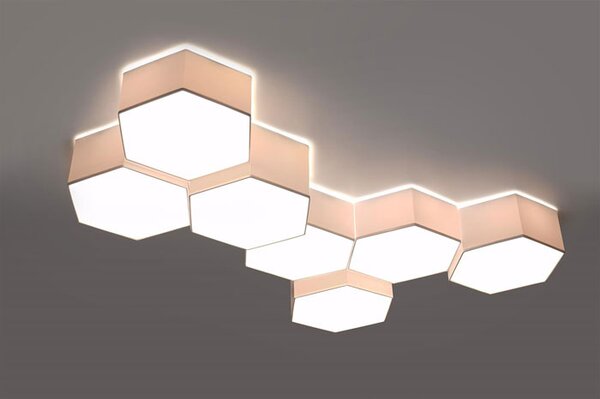 Biały plafon geometryczny 13,5 cm - S748 K3-K93