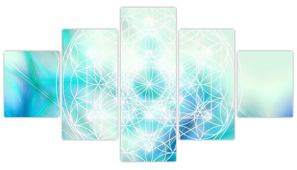 Obraz - Merkaba w turkusowym tle (125x70 cm)