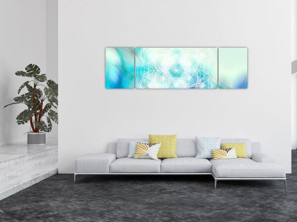 Obraz - Merkaba w turkusowym tle (170x50 cm)