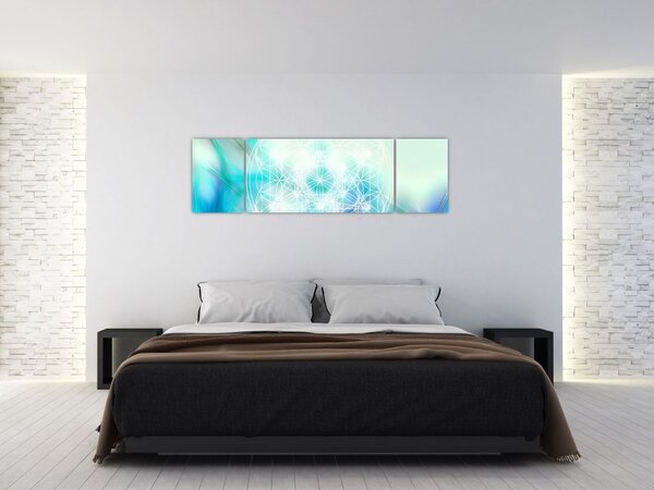 Obraz - Merkaba w turkusowym tle (170x50 cm)