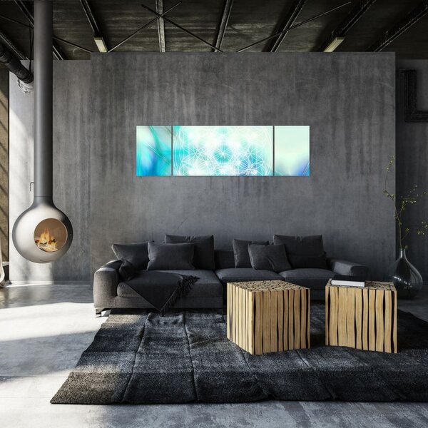 Obraz - Merkaba w turkusowym tle (170x50 cm)