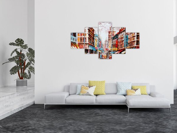 Obraz - Hong Kong, obraz olejny (125x70 cm)