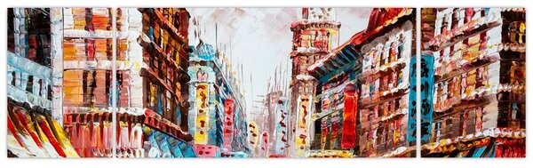 Obraz - Hong Kong, obraz olejny (170x50 cm)