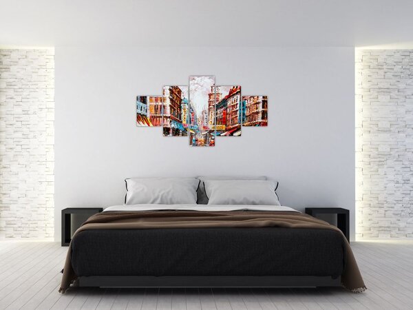 Obraz - Hong Kong, obraz olejny (125x70 cm)