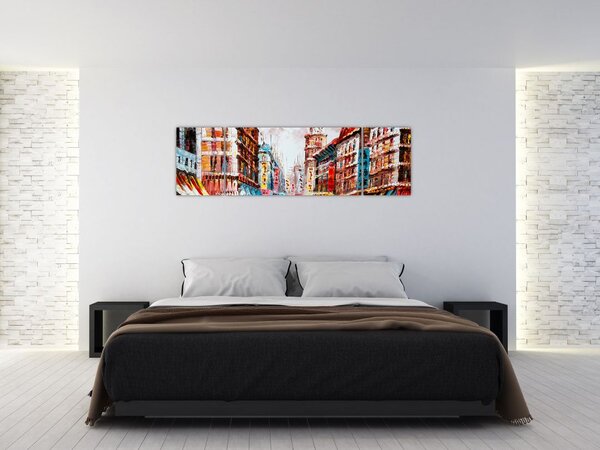 Obraz - Hong Kong, obraz olejny (170x50 cm)