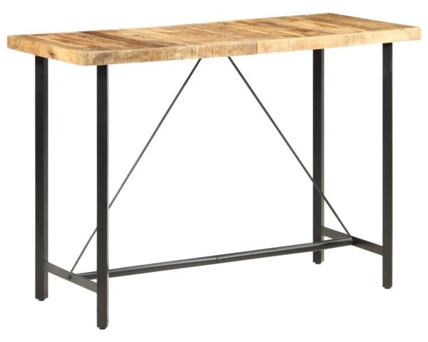 Stolik barowy, 150x70x107 cm, surowe drewno mango