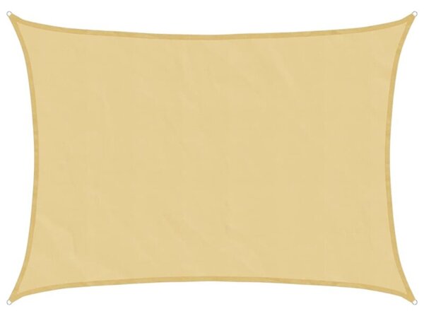 Żagiel przeciwsłoneczny, piaskowy, 8x6 m, 100% poliester
