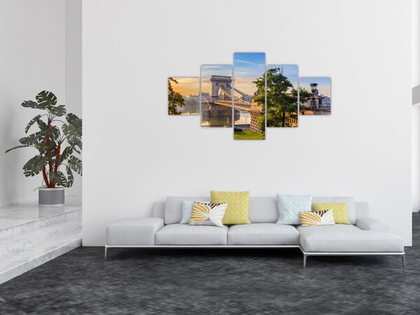 Obraz - Most nad rzeką, Budapeszt, Węgry (125x70 cm)