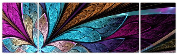 Obraz - Abstrakcja, kwiat (170x50 cm)