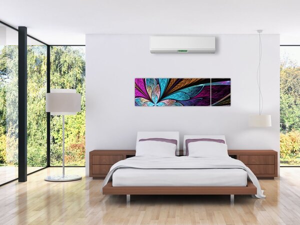Obraz - Abstrakcja, kwiat (170x50 cm)