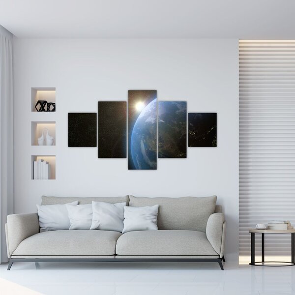 Obraz Ziemi z kosmosu (125x70 cm)