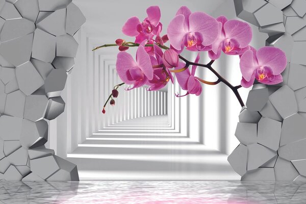 Tapeta futurystyczna orchidea