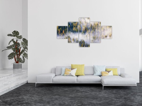 Obraz drzew we mgle (125x70 cm)