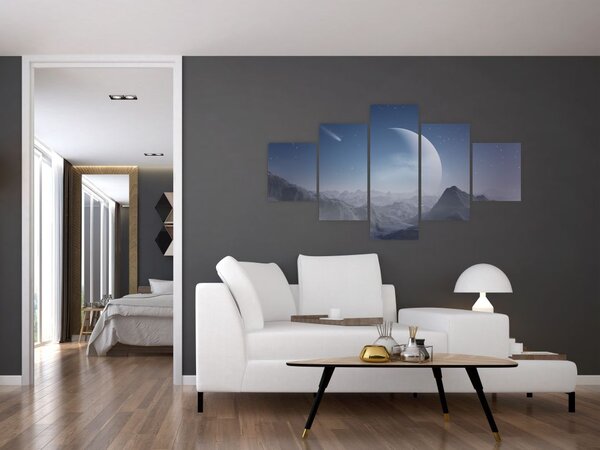 Obraz - Niebo nad skałami (125x70 cm)