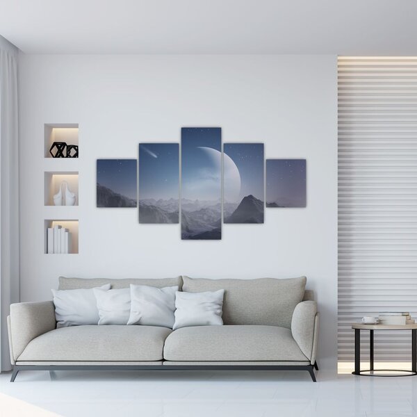 Obraz - Niebo nad skałami (125x70 cm)
