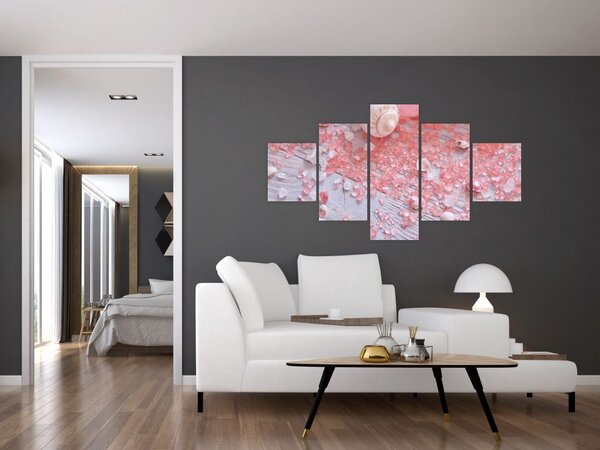 Obraz - Nadmorska atmosfera w różowych odcieniach (125x70 cm)