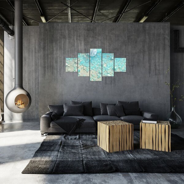 Obraz - Nadmorska atmosfera w turkusowych odcieniach (125x70 cm)