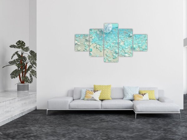 Obraz - Nadmorska atmosfera w turkusowych odcieniach (125x70 cm)