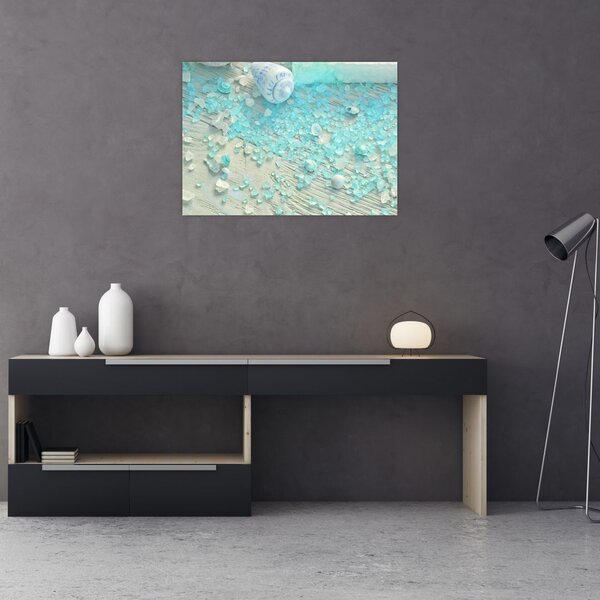Obraz - Nadmorska atmosfera w turkusowych odcieniach (70x50 cm)
