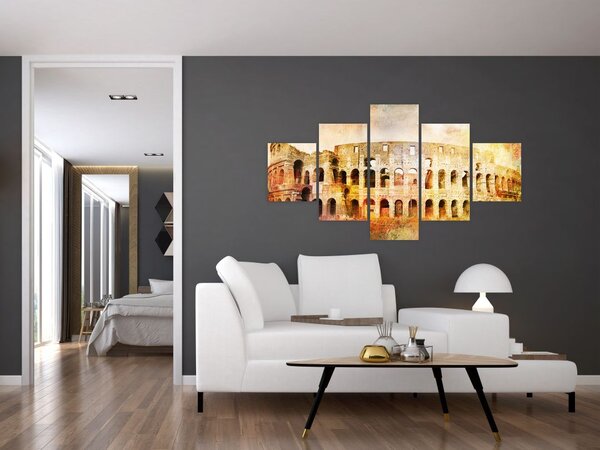 Obraz - Malarstwo cyfrowe, Koloseum, Rzym, Włochy (125x70 cm)