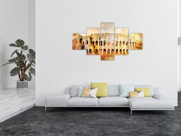 Obraz - Malarstwo cyfrowe, Koloseum, Rzym, Włochy (125x70 cm)