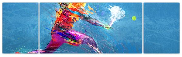 Obraz - Malowany tenisista (170x50 cm)