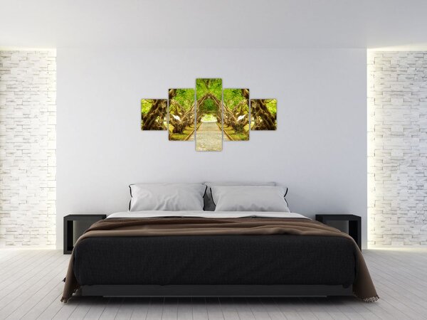 Obraz - Żywy tunel plumerii (125x70 cm)