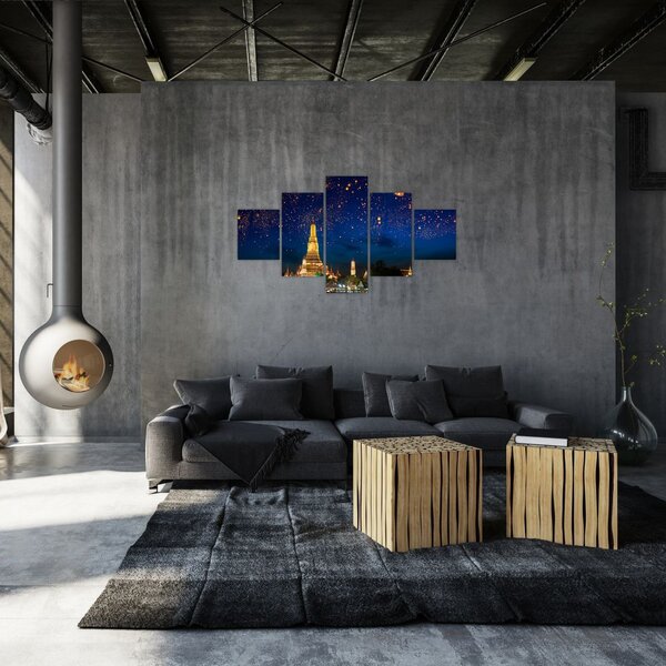 Obraz - Lampiony szczęścia, Bangkok (125x70 cm)
