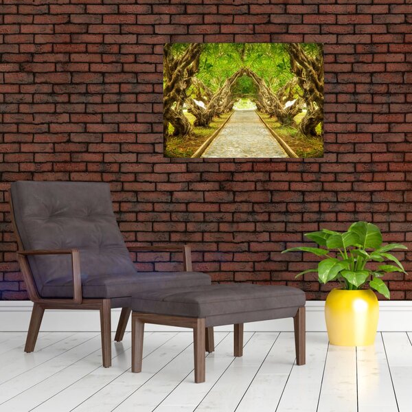 Obraz - Żywy tunel plumerii (70x50 cm)