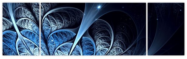 Obraz ciemnoniebieskiego kwiatu (170x50 cm)