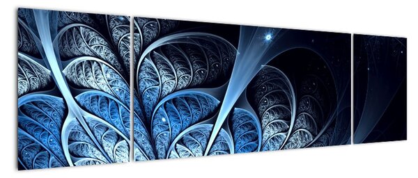 Obraz ciemnoniebieskiego kwiatu (170x50 cm)