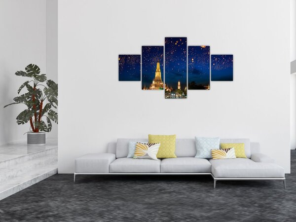 Obraz - Lampiony szczęścia, Bangkok (125x70 cm)