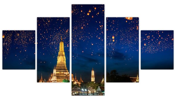 Obraz - Lampiony szczęścia, Bangkok (125x70 cm)