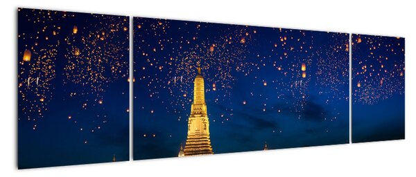 Obraz - Lampiony szczęścia, Bangkok (170x50 cm)