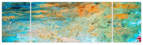 Obraz niebieskiej abstrakcji (170x50 cm)