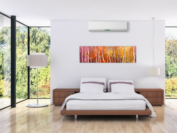 Obraz kolorowego lasu (170x50 cm)