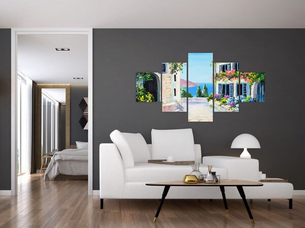 Obraz - Grecka aleja, obraz olejny (125x70 cm)