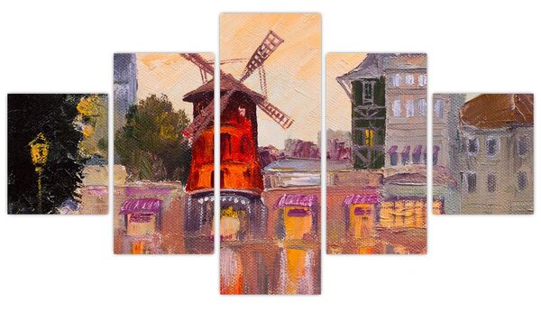 Obraz - Moulin Rouge, Paryż, Francja (125x70 cm)
