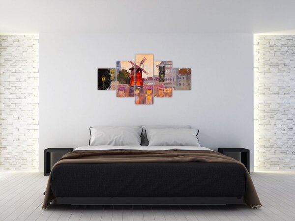 Obraz - Moulin Rouge, Paryż, Francja (125x70 cm)