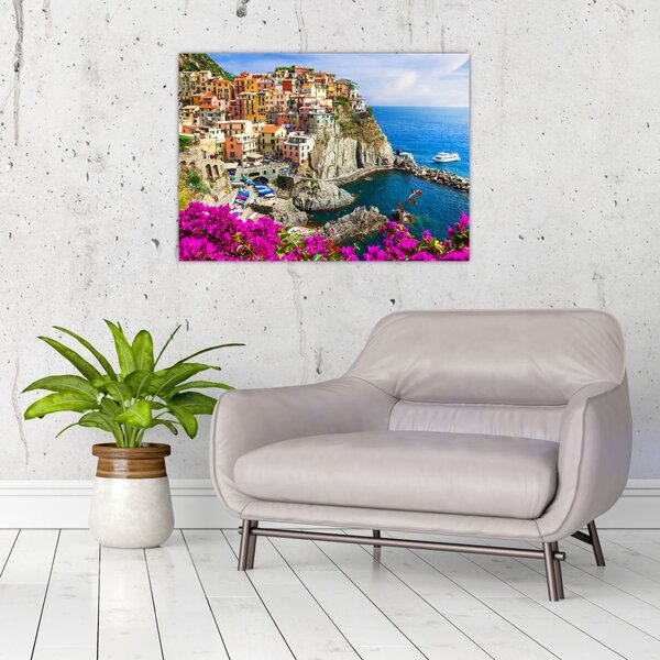 Obraz - Włoska wioska Manarola (70x50 cm)