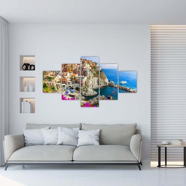 Obraz - Włoska wioska Manarola (125x70 cm)