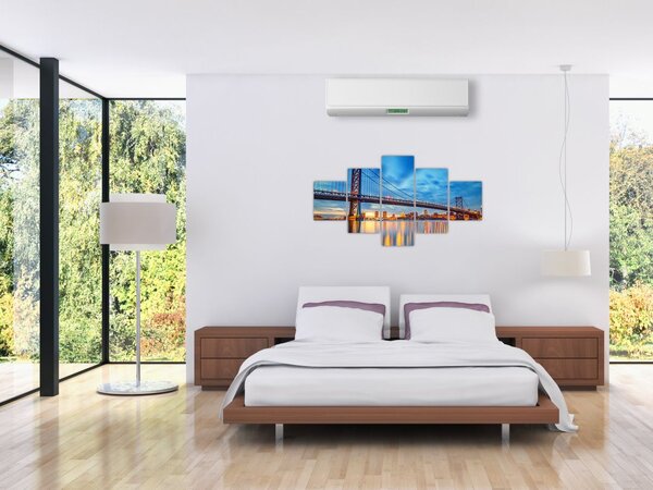Obraz - Most Benjamina Franklina, Filadelfia (125x70 cm)