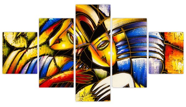 Obraz - Obraz olejny, kochankowie (125x70 cm)
